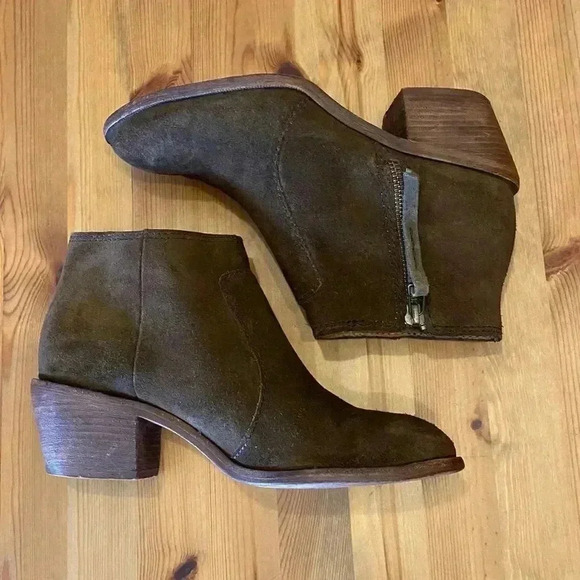 Madewell Leather Ankle Boots Brenner Brown Suede Classic - Picture 11 of 15